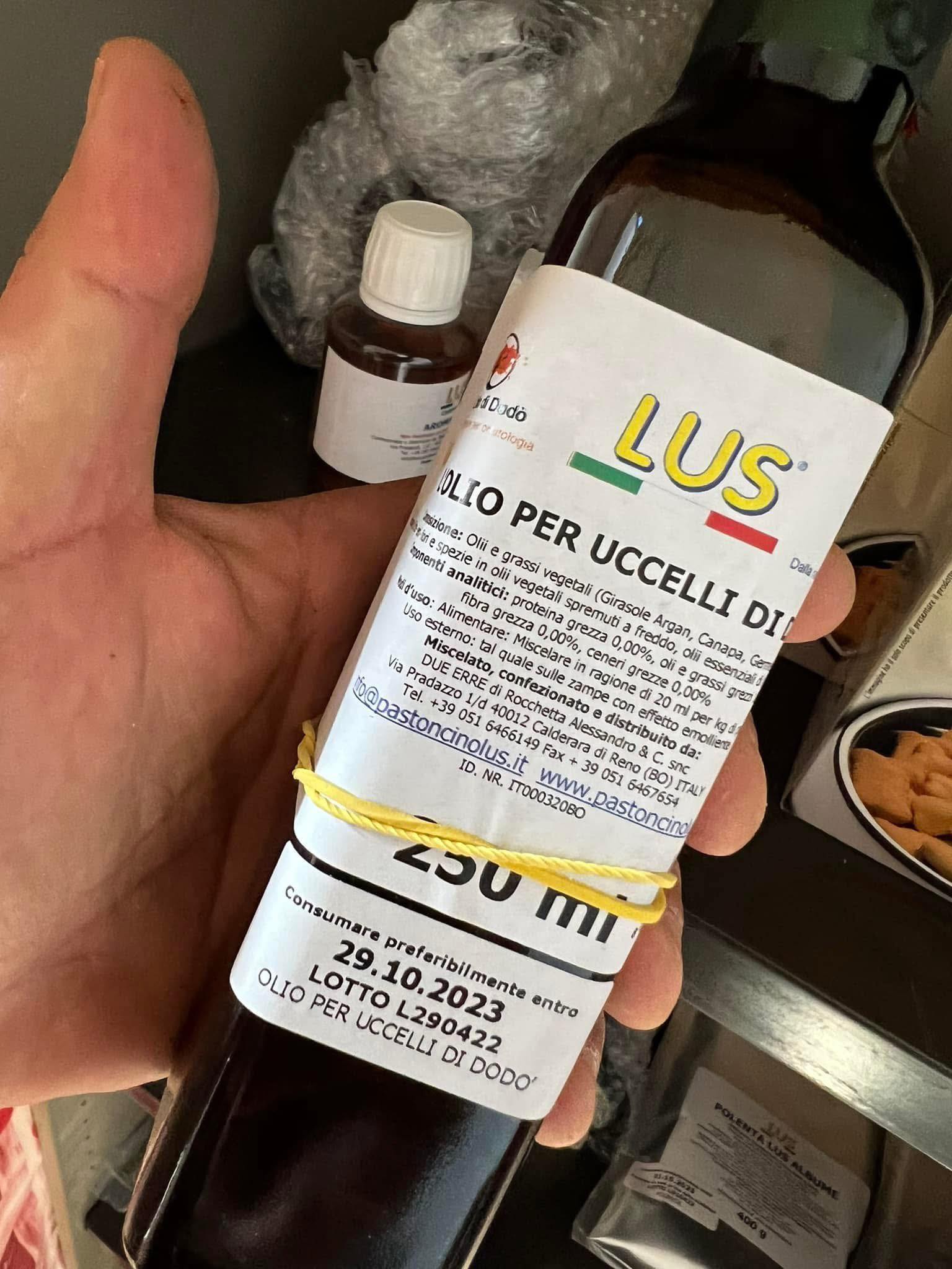 L'OLIO PER UCCELLI DI DODO'