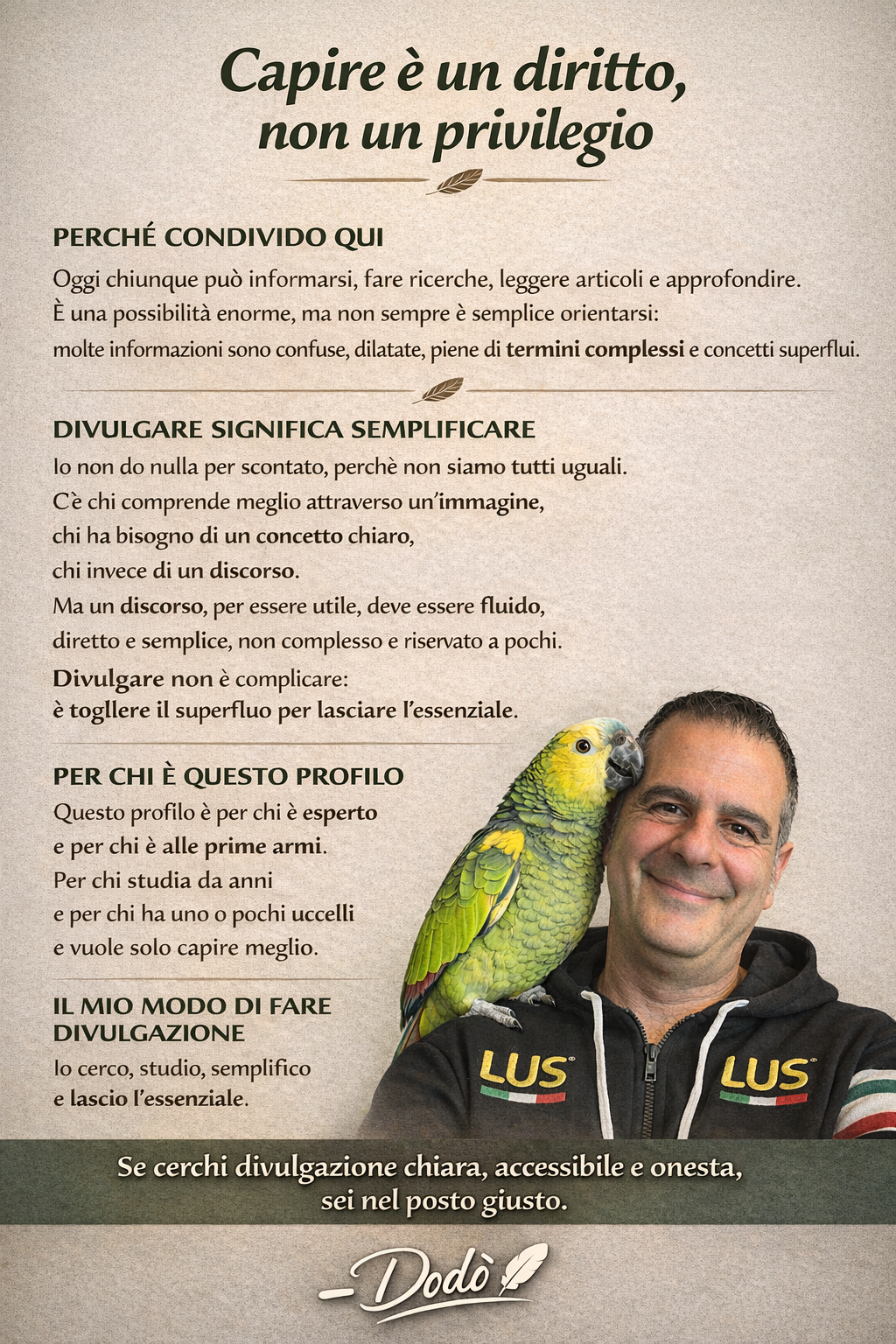 CAPIRE E' UN DIRITTO, NON UN PRIVILEGIO