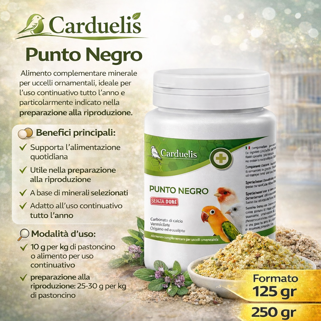 PUNTO NEGRO CARDUELIS (125 gr250 GR)