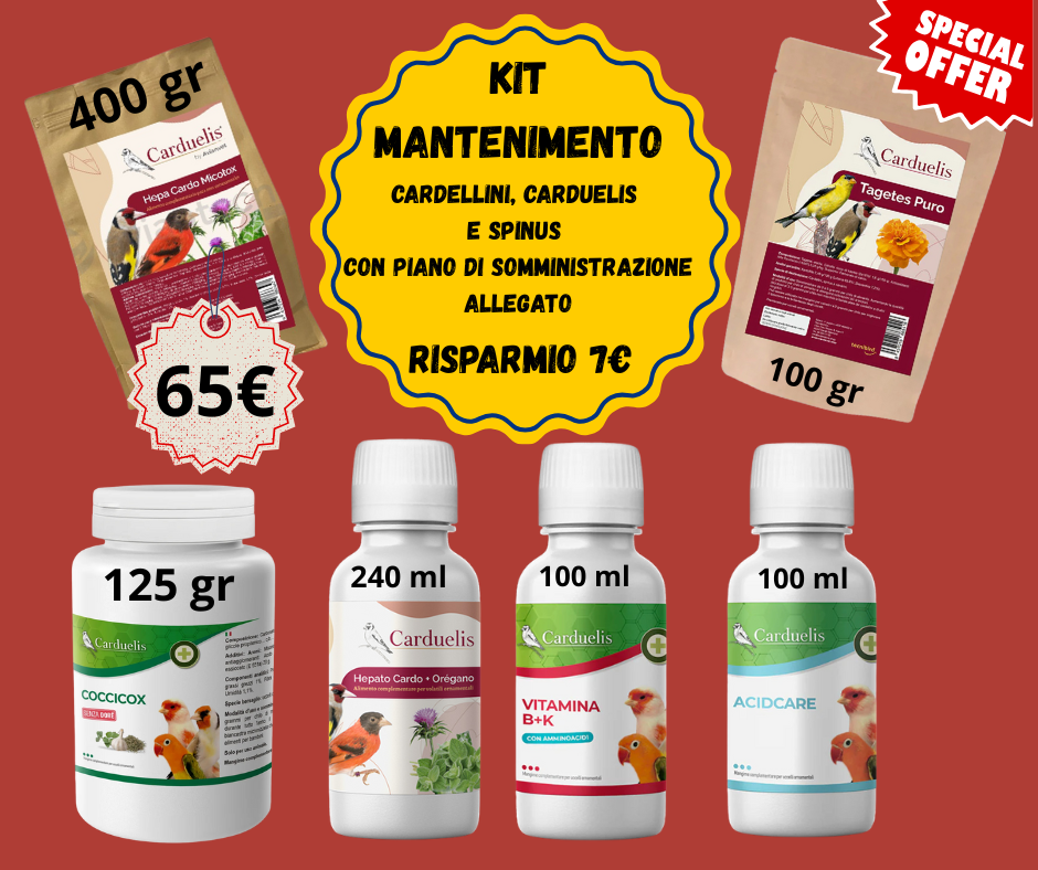 KIT MANTENIMENTO CARDELLINI CARDUELIS/AVIANVET