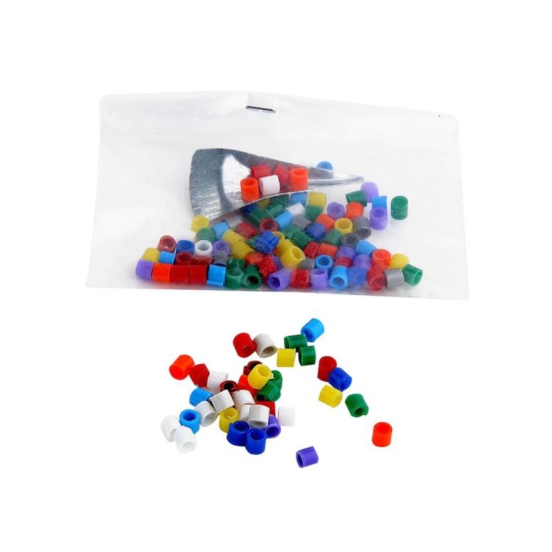 ANELLI IN PLASTICA MULTICOLORE O MONOCOLORE DIAMETRO 2,8 MM (100 pezzi)