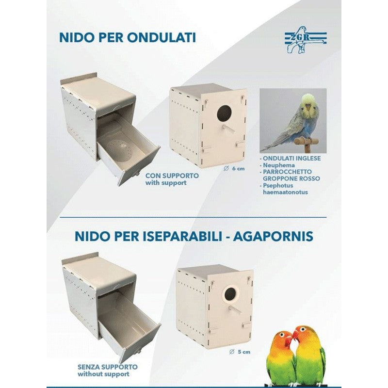 NIDO PARADASE PER PAPPAGALLINI, INSEPARARBILI E AGAPORNIS 2GR